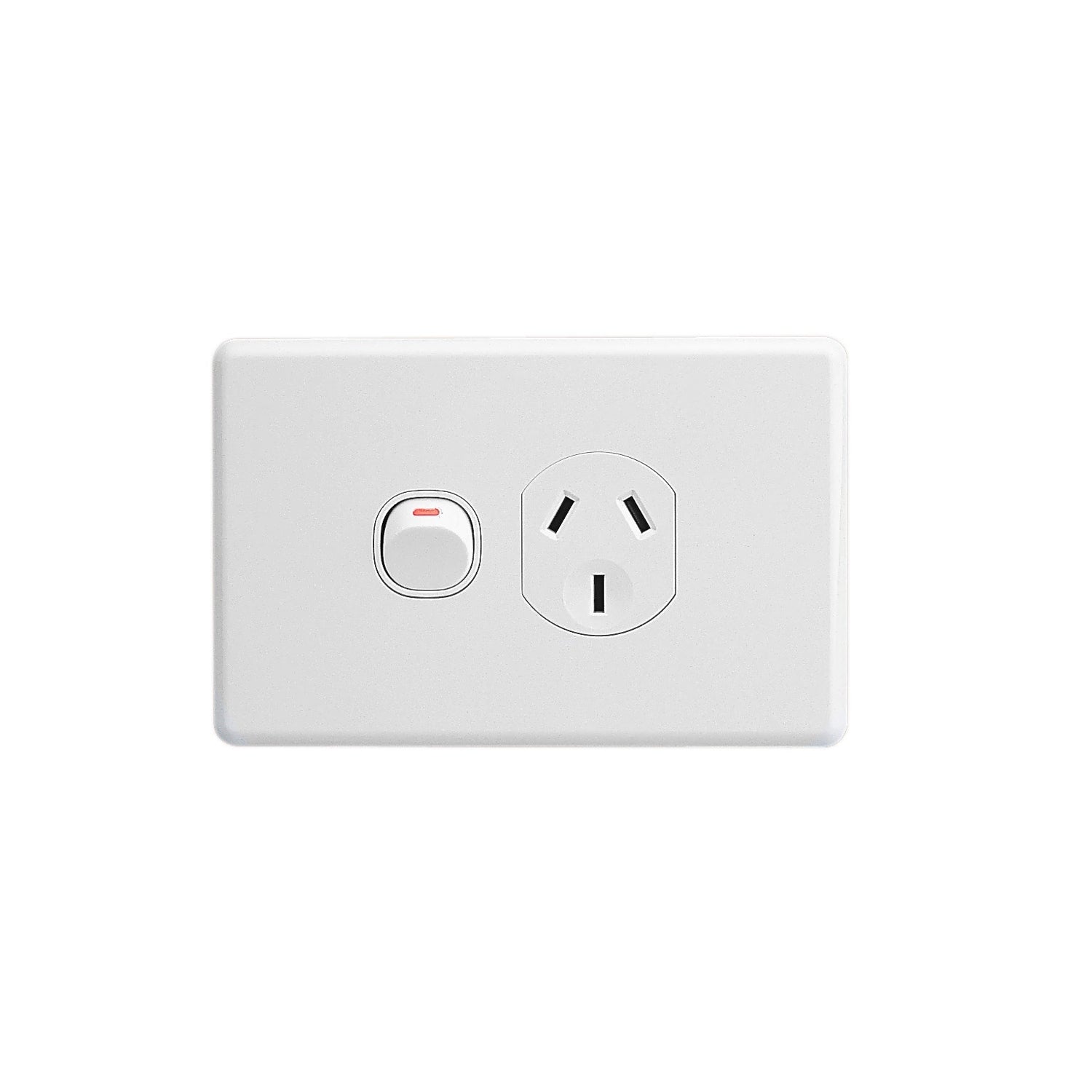 Clipsal C2000 Switched Socket Horizontal Shutter 10Amp - White