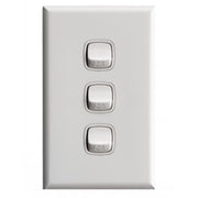 HPM Excel 3Gang Light Switch - White