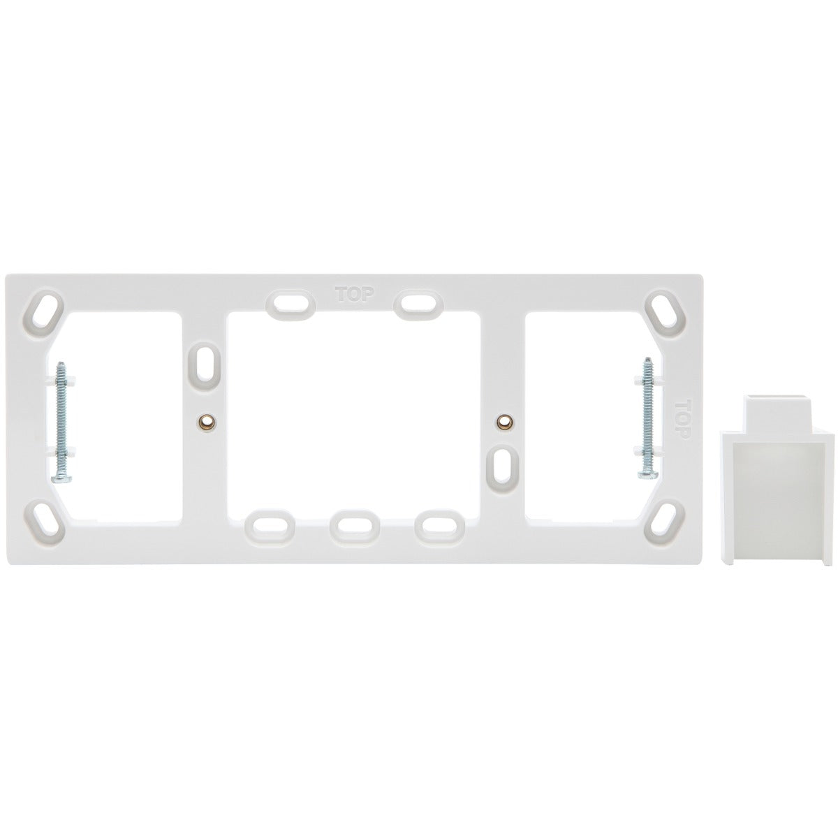 PDL Quad Socket Mounting Block 4Gang Square Conduit Entry - White