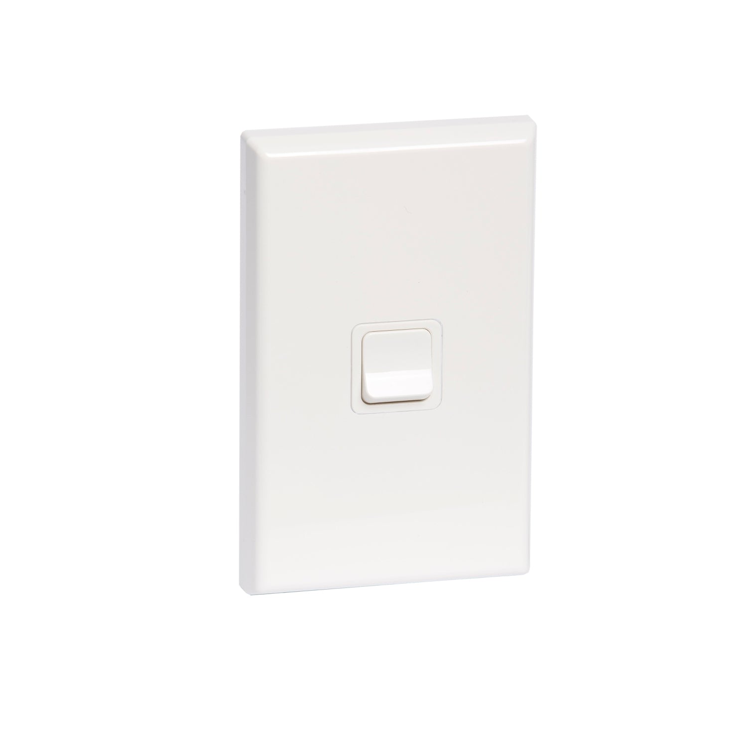 PDL 600 Series Switch, Assembled, Vertical, 1-gang, 250 V, 20 A / 16 AX - White