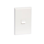 PDL 600 Series Switch, Assembled, Vertical, 1-gang, 250 V, 20 A / 16 AX - White
