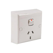 HPM Single 10Amp Caravan Outlet Surface Mount