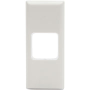 PDL Architrave 1Gang Grid and Cover Plate - White