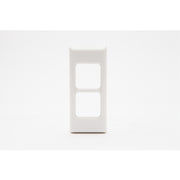 PDL 600 Grid + Switch Cover Plate Architrave 2-Gang – White