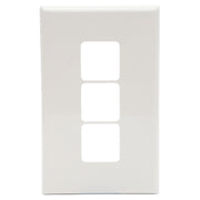 PDL 600 Cover Plate Switch Vertical 3-Gang - White