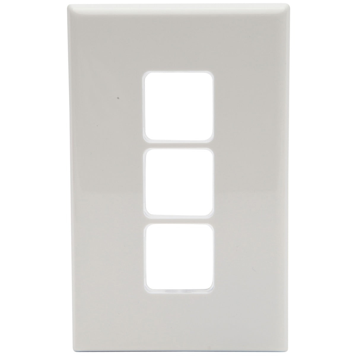 PDL Cover Plate 600 Series - Vertical - 3-gang - White