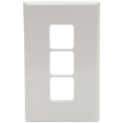 PDL Cover Plate 600 Series - Vertical - 3-gang - White