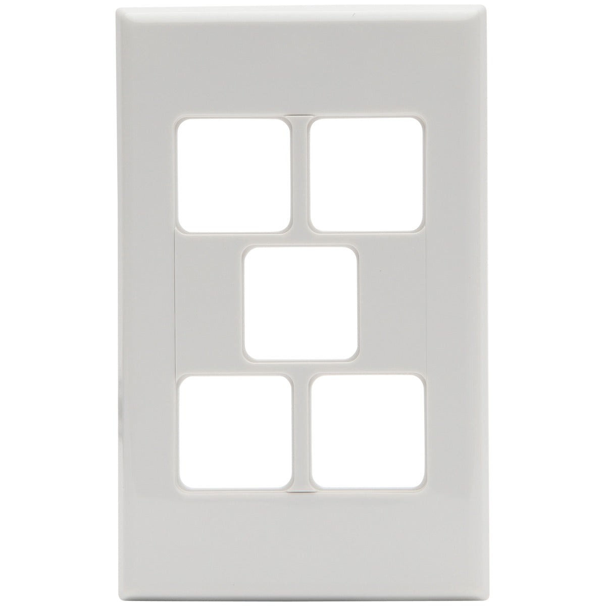 PDL 600 Grid + Cover Plate Switch 5-Gang - White