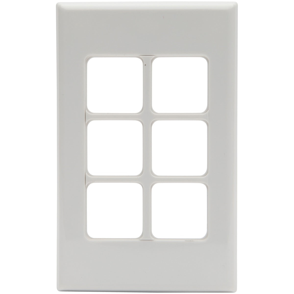 PDL 600 Grid + Cover Plate Switch 6-Gang - White