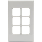 PDL 600 Grid + Cover Plate Switch 6-Gang - White
