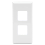 PDL 600 Grid + Cover Plate Switch Worktop 2-Gang - White