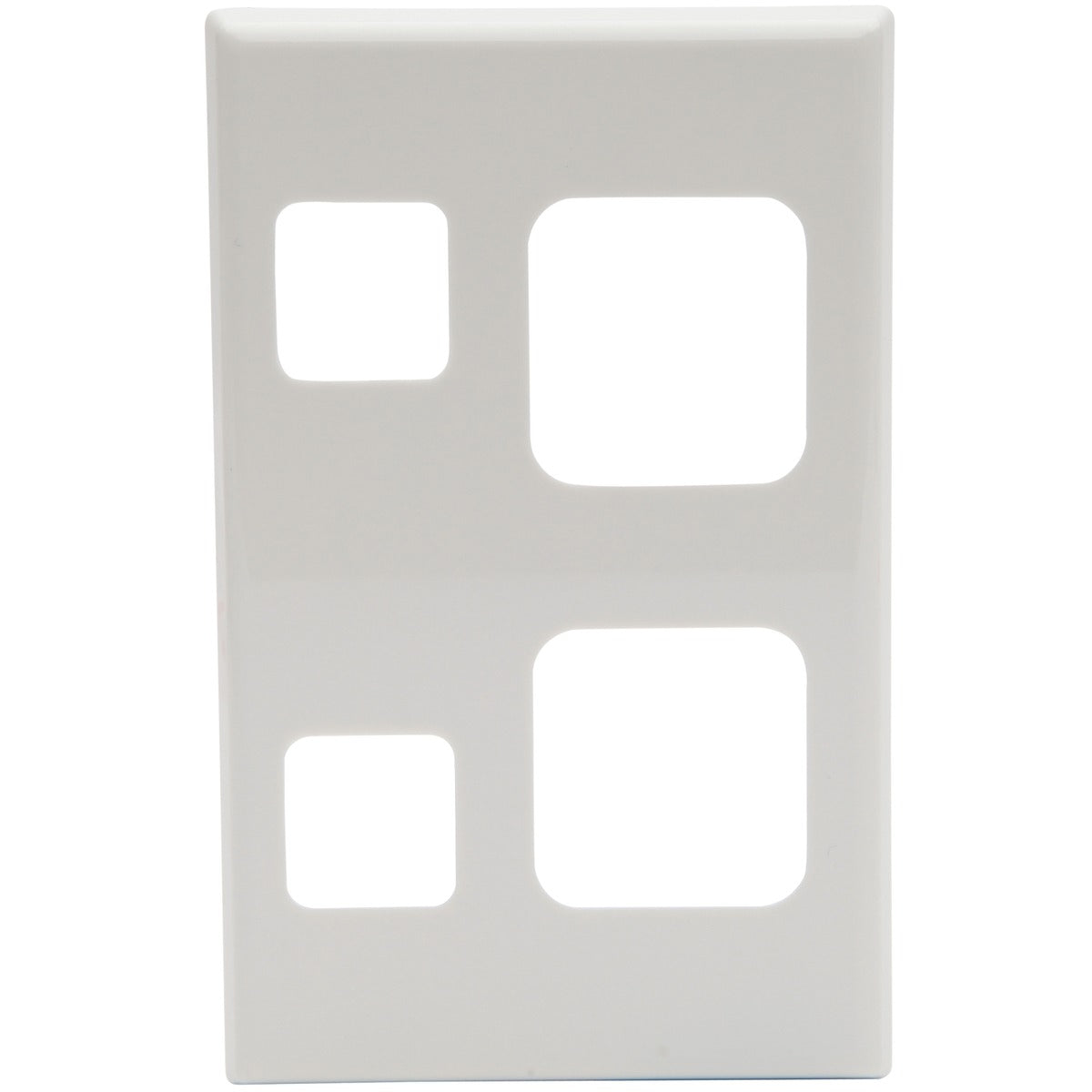 PDL Clip-On Socket Cover Plate For Vertical Double Switch Socket - White