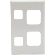 PDL Clip-On Socket Cover Plate For Vertical Double Switch Socket - White
