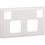 PDL Double Horizontal Socket Cover Plate - White