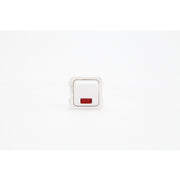 PDL Switch 600 Series - Assembled - 1-gang - Neon indicator - 250 V - 20 A / 16 AX - White