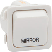 PDL Switch 600 Series Mechanism - Single-pole - 1-gang - Marked MIRROR - 250 V - 20 A / 16 AX - White