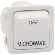 PDL Switch 600 Series Mechanism - Single-pole - 1-gang - Marked OFF-MICROWAVE - 250 V - 20 A / 16 AX - White