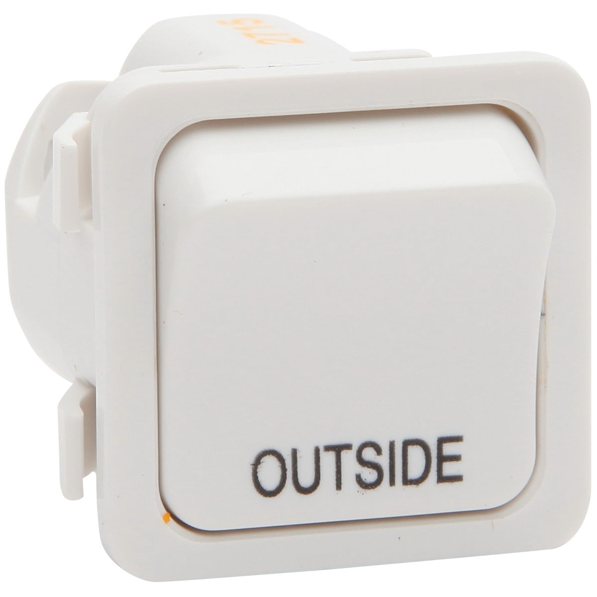 PDL Switch 600 Series Mechanism - Single-pole - 1-gang - Marked OUTSIDE - 250 V - 20 A / 16 AX - White