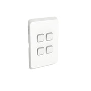 PDL Iconic Switch 4Gang 250V 10AX 20Amp - Vivid White