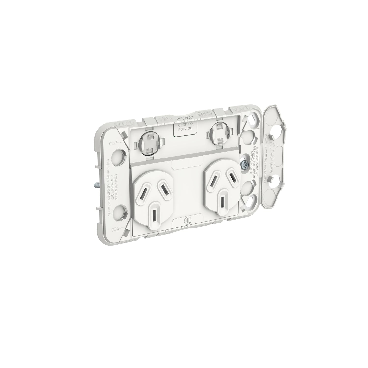 PDL Iconic Grid Double Switched Socket 10Amp