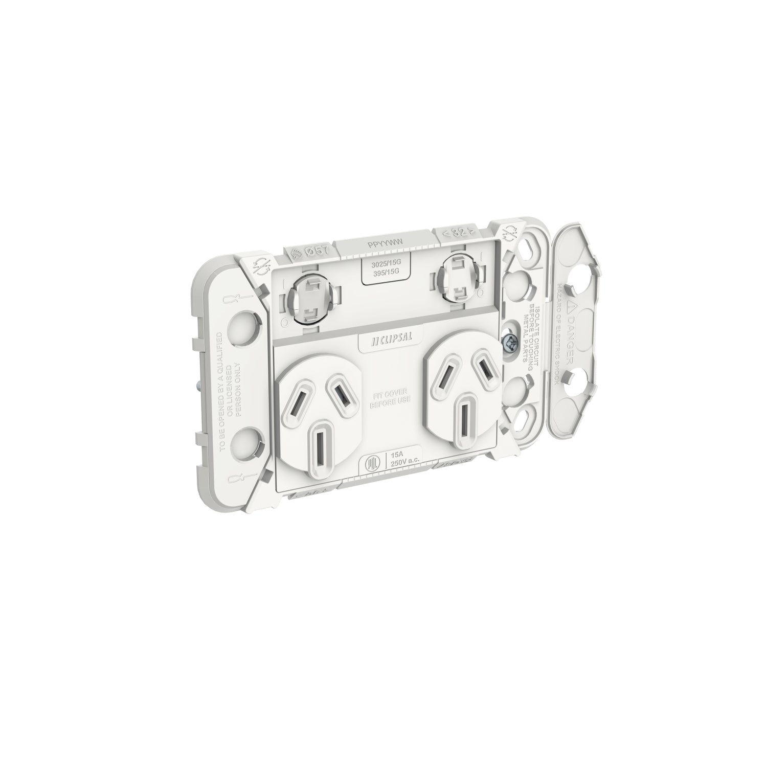 PDL Iconic Grid Double Switched Socket 250V 15Amp