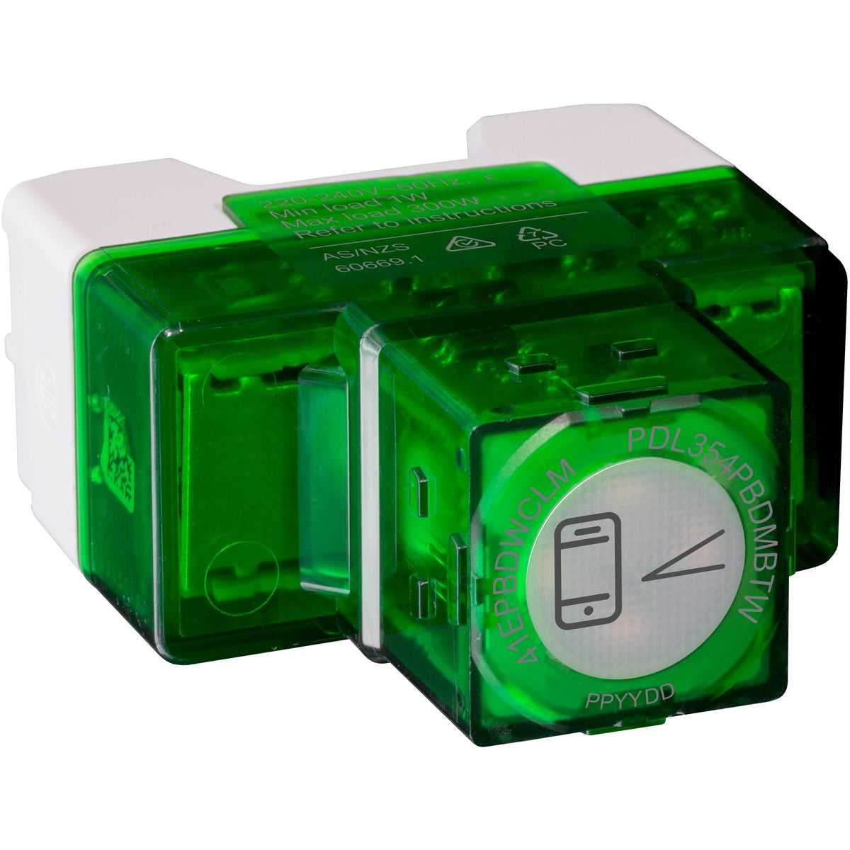 PDL Connected Dimmer, Iconic, BLE default mode, ControlLink, 300 W, 240 V - Vivid White