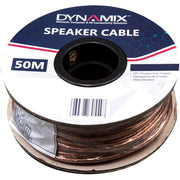 Dynamix Clear 2Core 2.0mm Speaker Cable 50Metre Drum