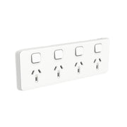 PDL Iconic Switched Socket 4-gang 10Amp - Vivid White
