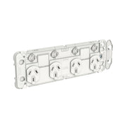 PDL Iconic Grid Switched Socket + Switches 4-gang 10Amp