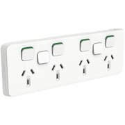PDL Iconic, cover frame for switched GPO Horiz 10A 250V option for 2 extra switch