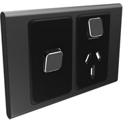 PDL Iconic Styl, cover frame, 2 switches & 1 socket, horizontal