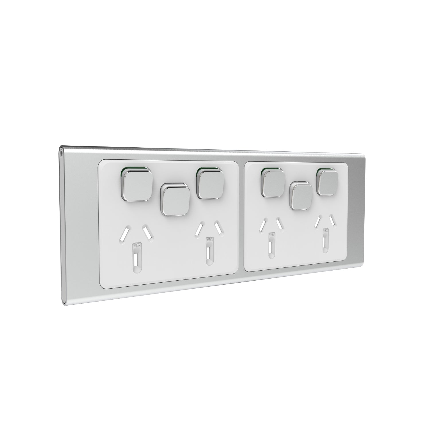 PDL Iconic Styl, cover frame, 6 switches & 4 sockets, horizontal