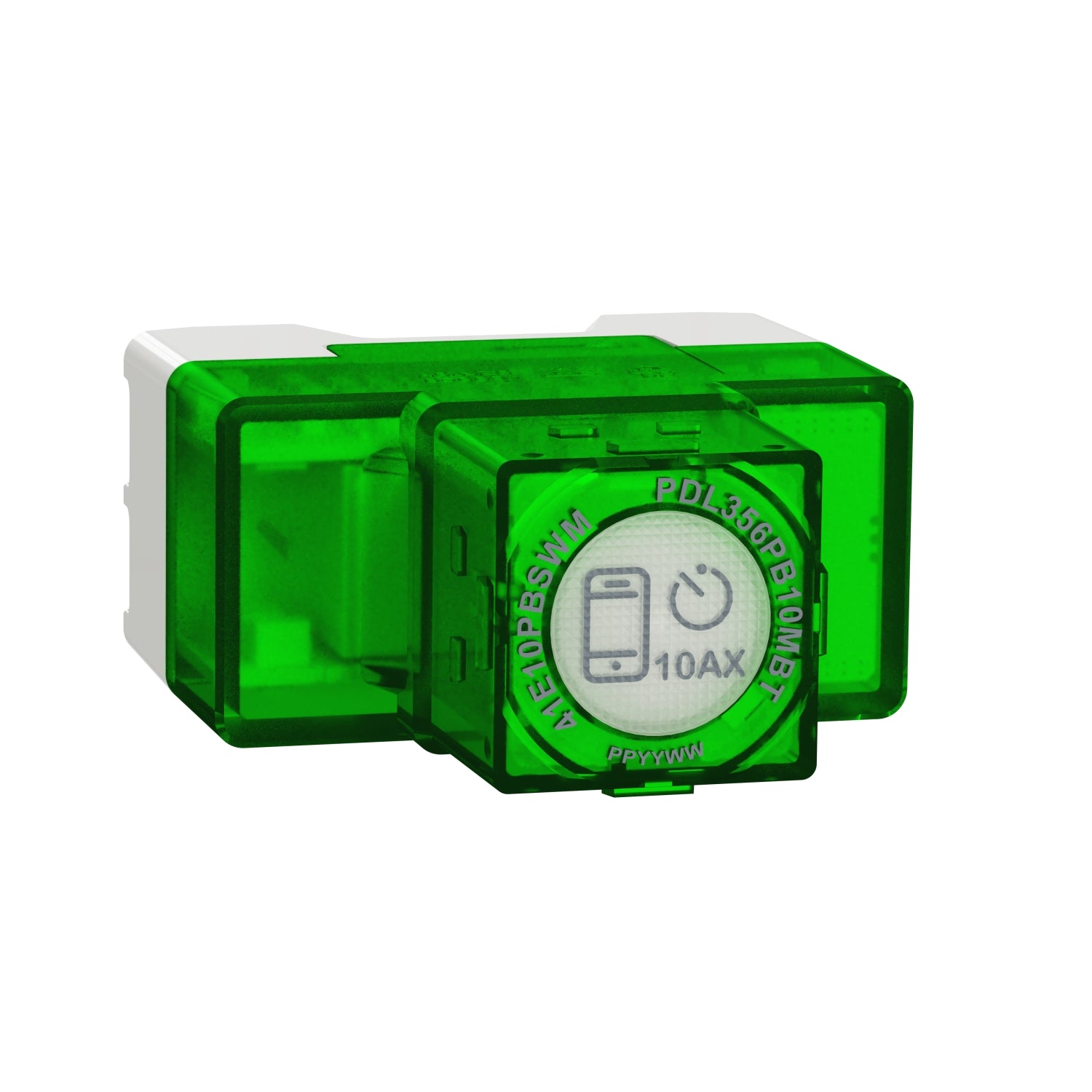 PDL Connected Switch, Iconic, BLE default mode, ControlLink, 10 AX, 240 V - Vivid White