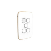 PDL Iconic Essence, cover frame, 5 switches, vertical