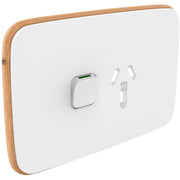 PDL Iconic Essence, cover frame, 1 switch & 1 socket, 10 A, horizontral