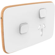 PDL Iconic Essence, cover frame, 2 switches & 1 socket, Horizontal