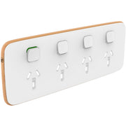 PDL Iconic Essence, cover frame, 4 swiches & 4 sockets, horizontal