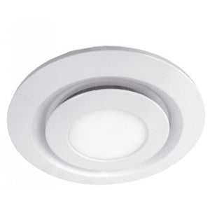 Manrose Bathroom Fan Round Fascia with 14Watt LED - White