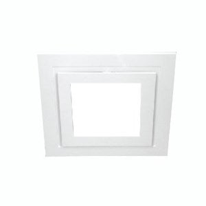 Manrose Kitchen/Laundry Fan Square Fascia with 14Watt LED - White