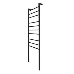 Goldair 10-Bar Round Tall Towel Rail - Black