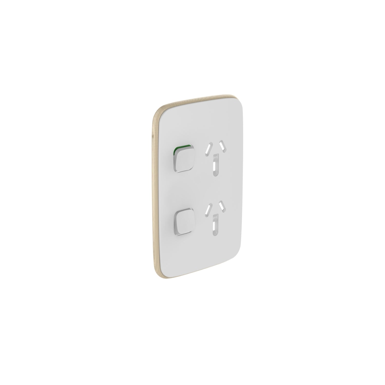 PDL Iconic Essence, cover frame, 2 switches & 2 sockets, 10 A, vertical