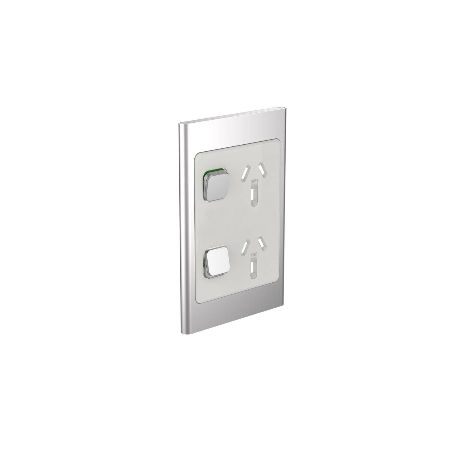 PDL Iconic Styl, cover frame, 2 switches & 2 sockets, vertical