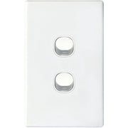 Tradesave 2Gang 16Amp Wall Switch - White