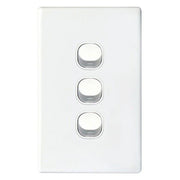 Tradesave 3Gang 16Amp Wall Switch - White