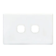 2Gang Slimline Grid & Cover Plate - White