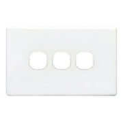 3Gang Slimline Grid & Cover Plate - White