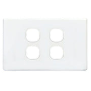 4Gang Slimline Grid & Cover Plate - White