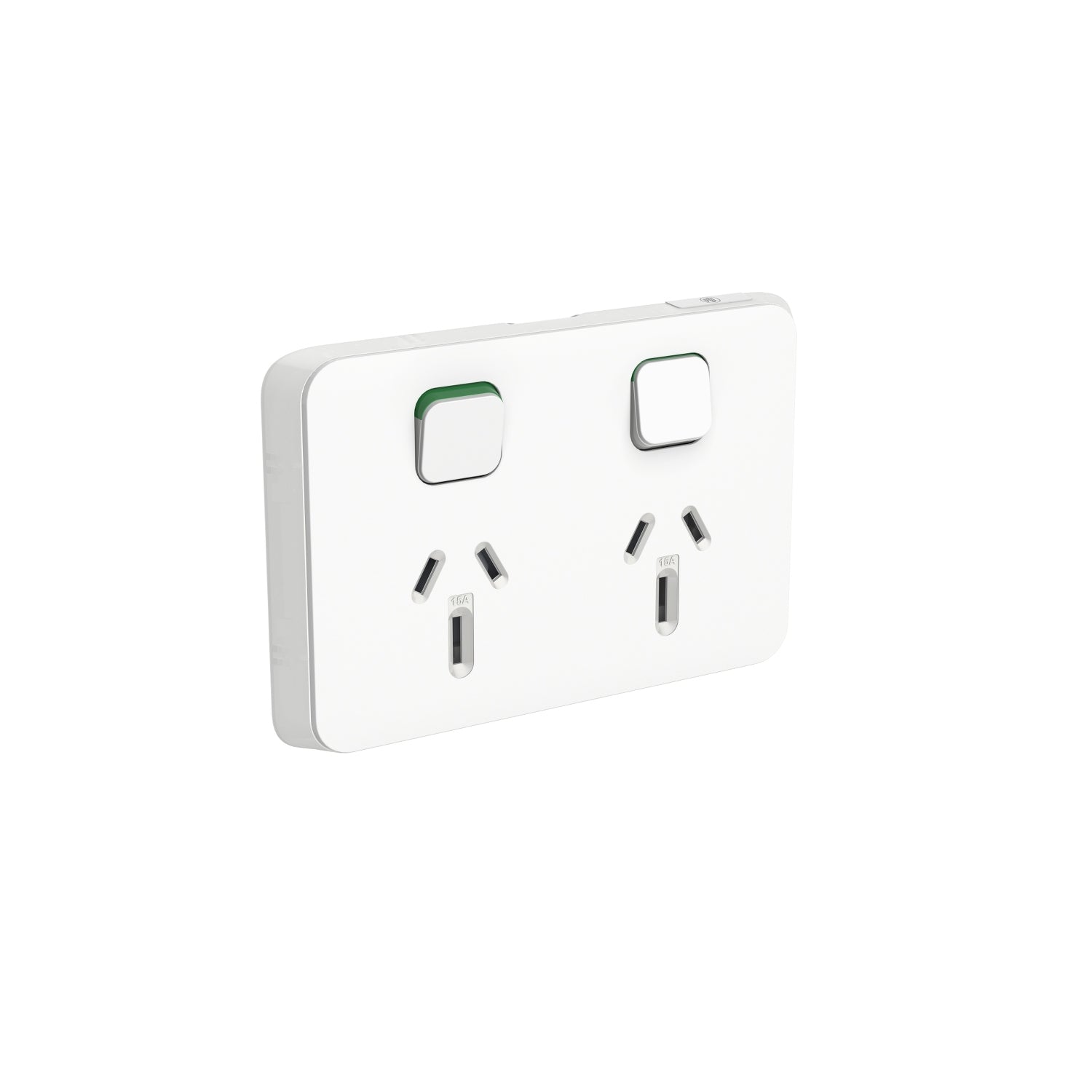 PDL Iconic, cover frame for Double switched GPO, Horizontal