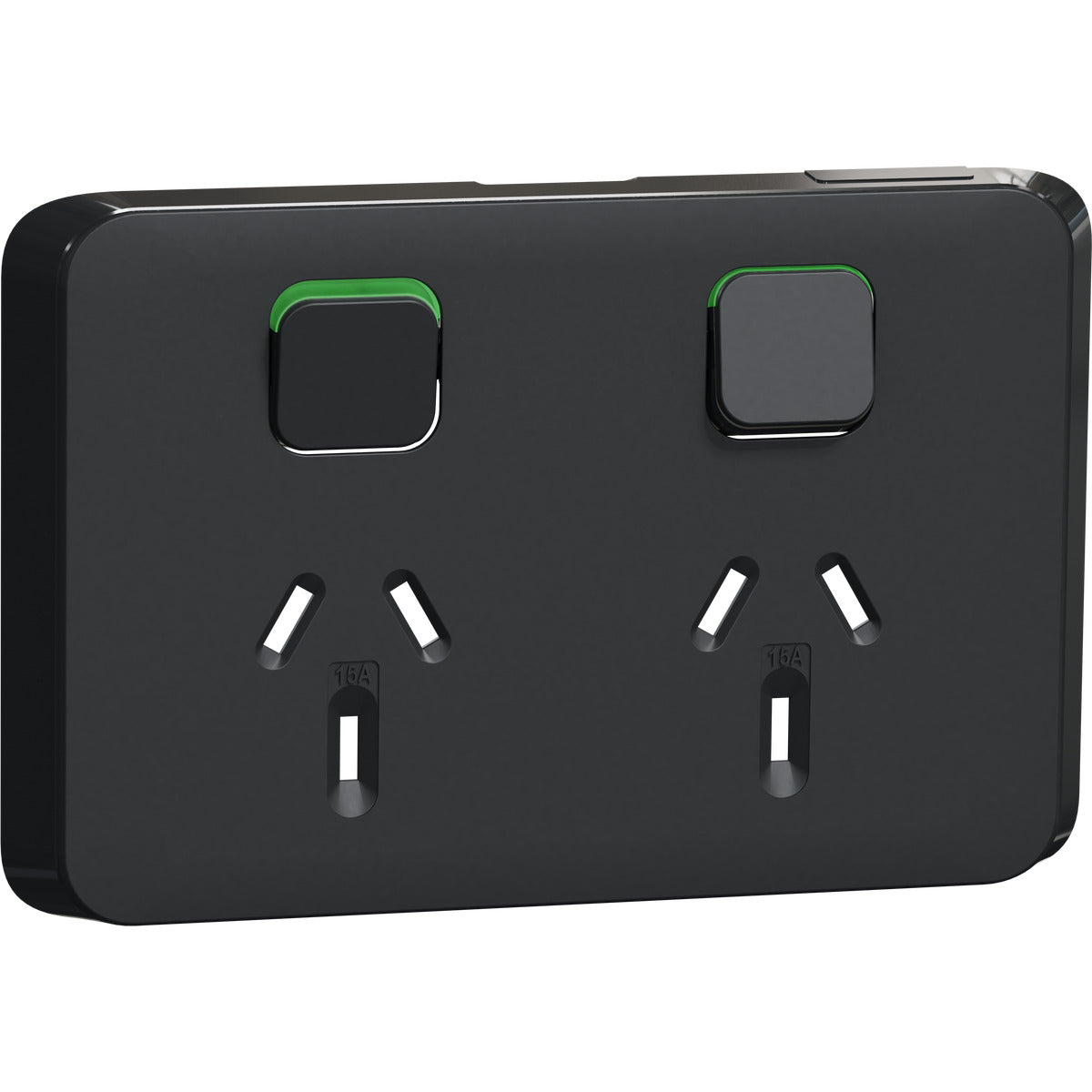 PDL Iconic, cover frame for Double switched GPO, Horizontal