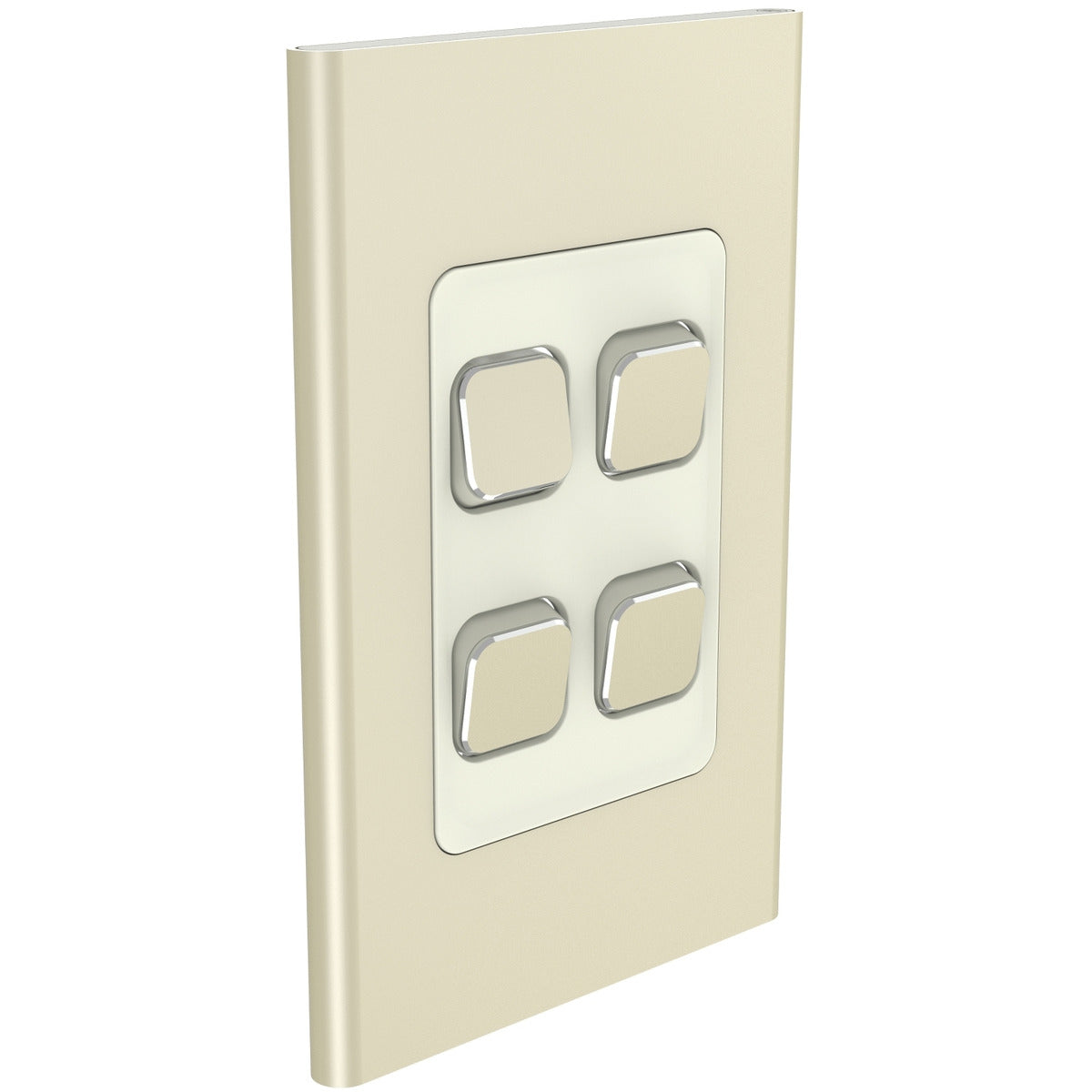 PDL Iconic Styl, cover frame, 4 switches, vertical